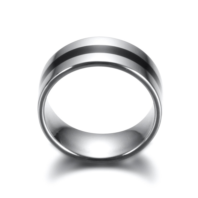 Zorcvens 316l män epoxi titan rostfri ring älskare parringar för kvinnor män silverfärg vintage coola ringar