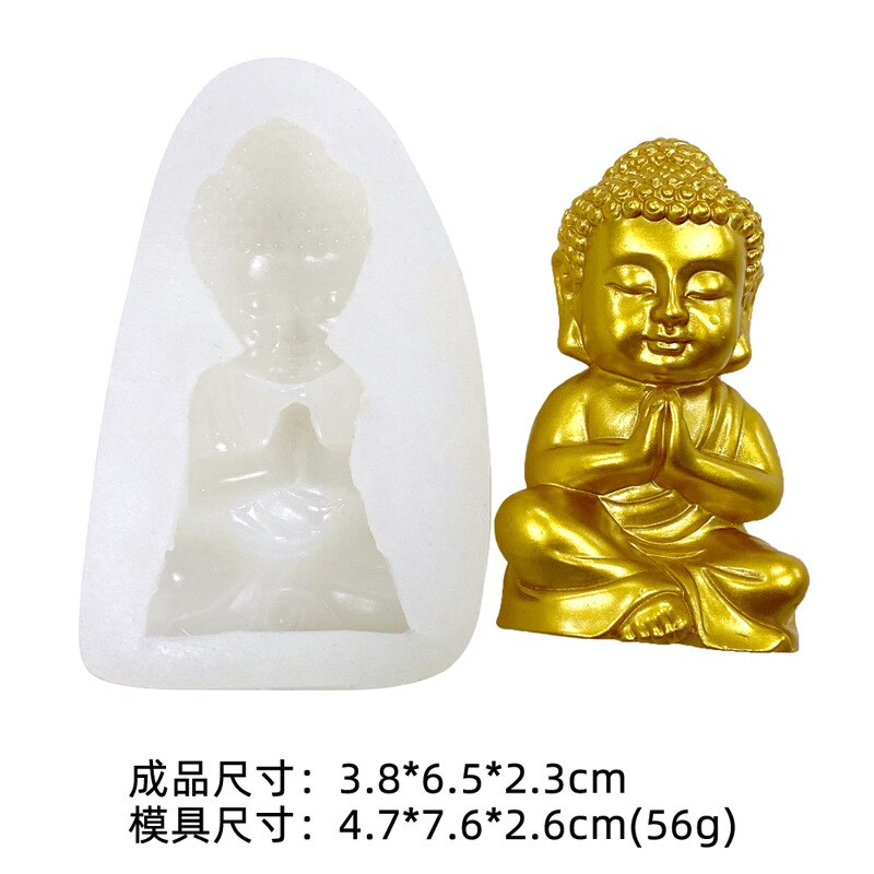 Maitreya – moule en résine époxy 3D pour fabrication de bougies, en Silicone, pour Fondant, décoration, chocolat, Statue de bouddha: F1269FZ