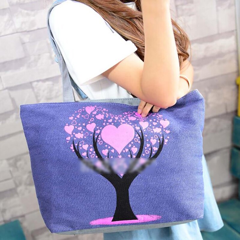 Nachtmarktkraam levering van goederen tas handtas een schouder canvas tas schuim martin doek goedkope damestas