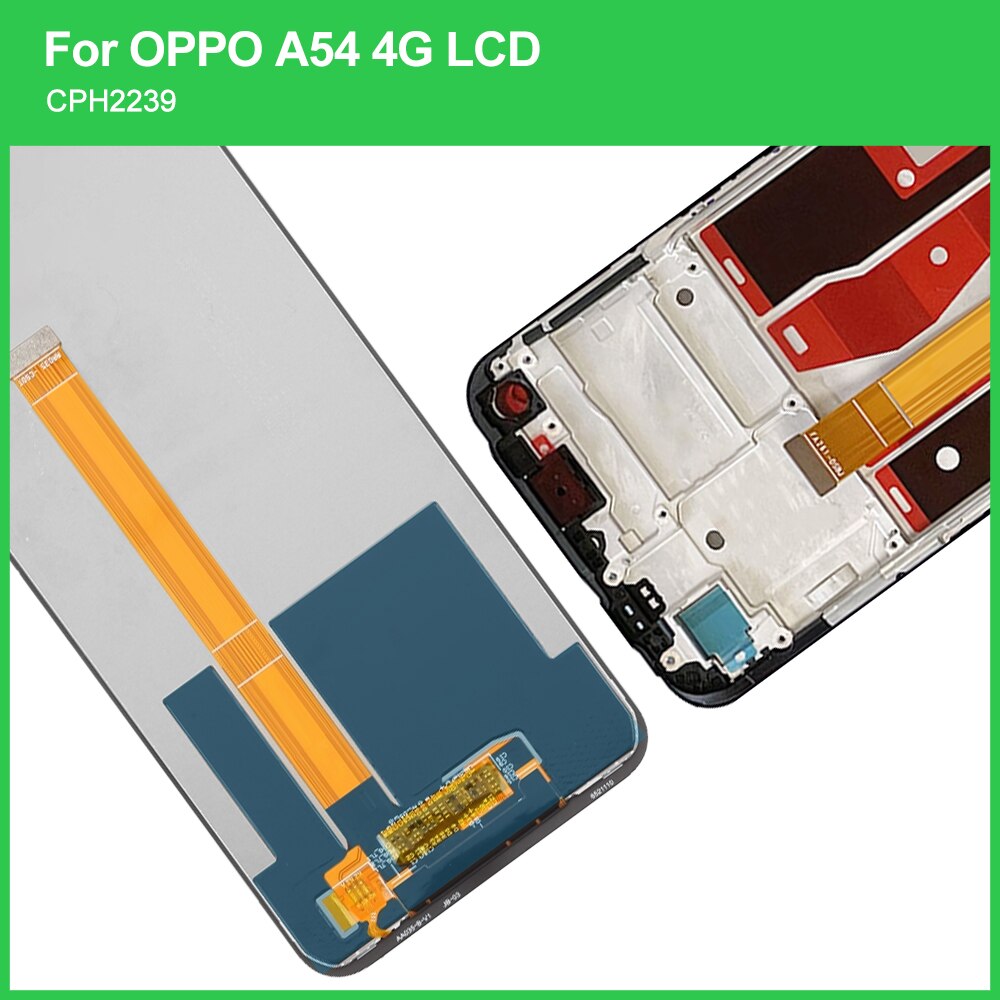6.5"Original For Oppo A54 4G CPH2239 LCD Display Screen Touch Digitizer Replacement For Oppo A54 4G Display With Frame