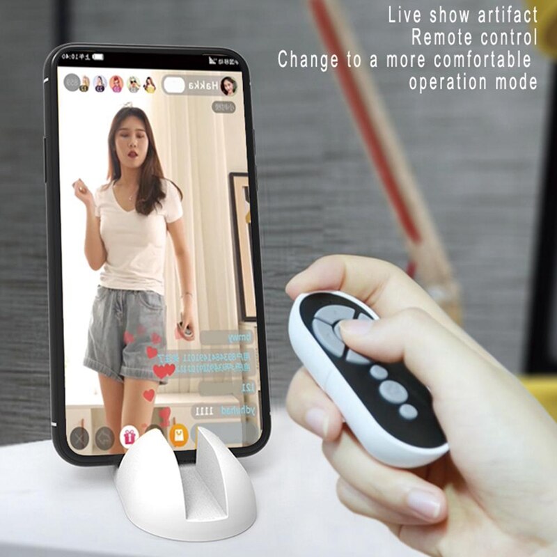 Mobile Phone Bluetooth Remote Control Live Apps Shutter Page Turner Selfie Remote Control to Play/Pause/Shutter