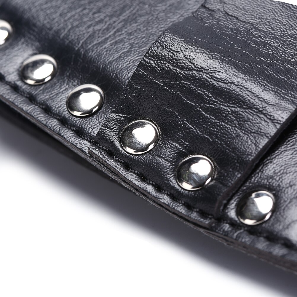 PU Lederen Kapper Haar Schaar Tas Kappers Holster Pouch Holder Case Rivet Clips Tas met Taille Schouder Riem Haar Tool