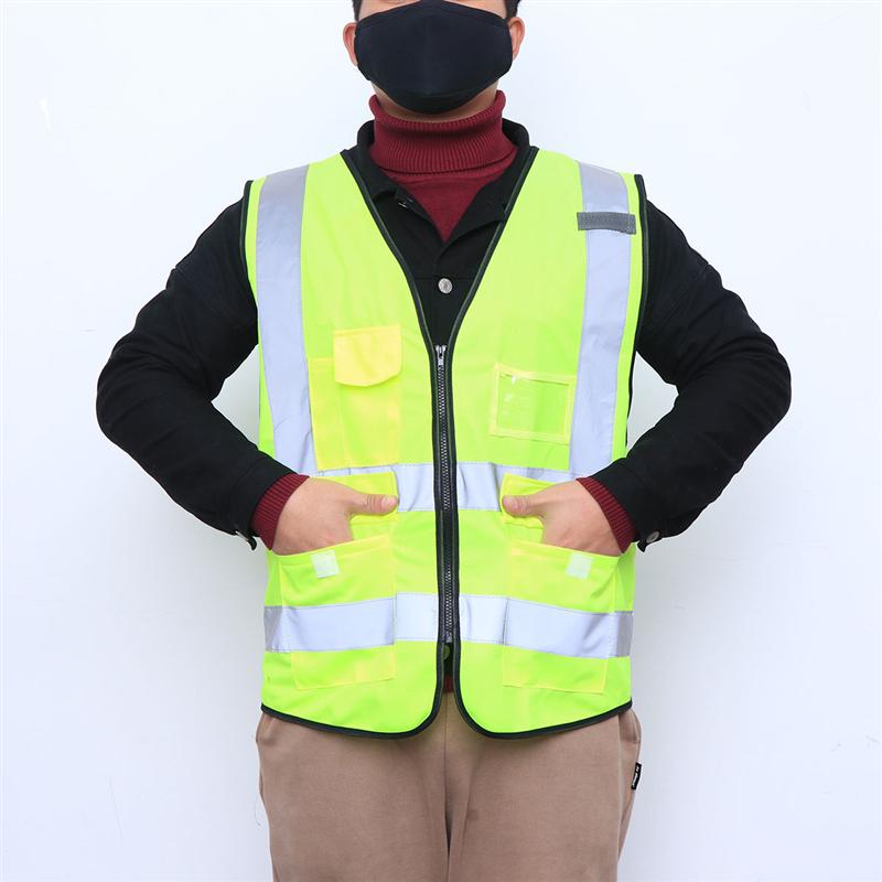 Sleeveless Multi-pocket High Visibility Riding Garment for Sanitation Staff Police