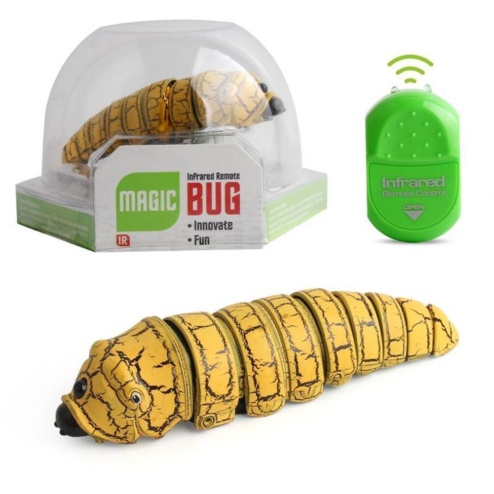 Oruga de insectos con Control remoto, juguete de plástico infrarrojo de simulación de animales para bromas, broma, juguetes difíciles para Halloween