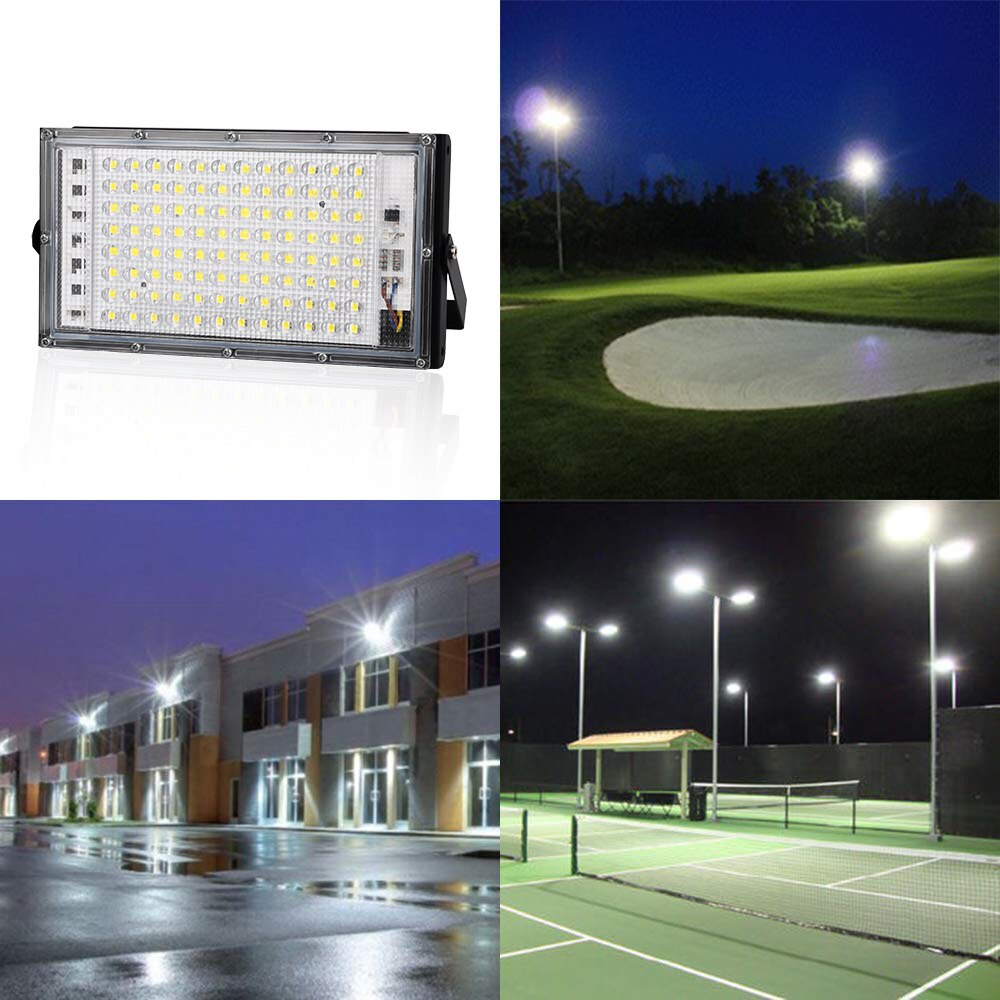 Reflector LED para exteriores, lámpara de calle impermeable IP65, iluminación de paisaje, reflector de 100W, CA 220V 230V 240V