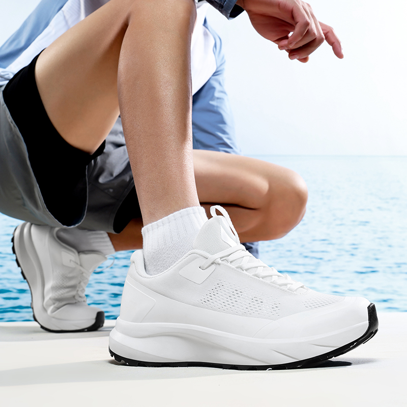 Zapatos de senderismo de goma para hombre, zapatillas de montaña para acampar, para exteriores, antideslizantes, impermeables, transpirables, para caminar y senderismo