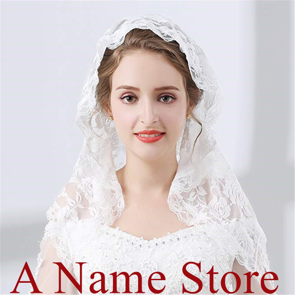 Voile en Dentelle blanche pour église, style catholique, couvre-chef,