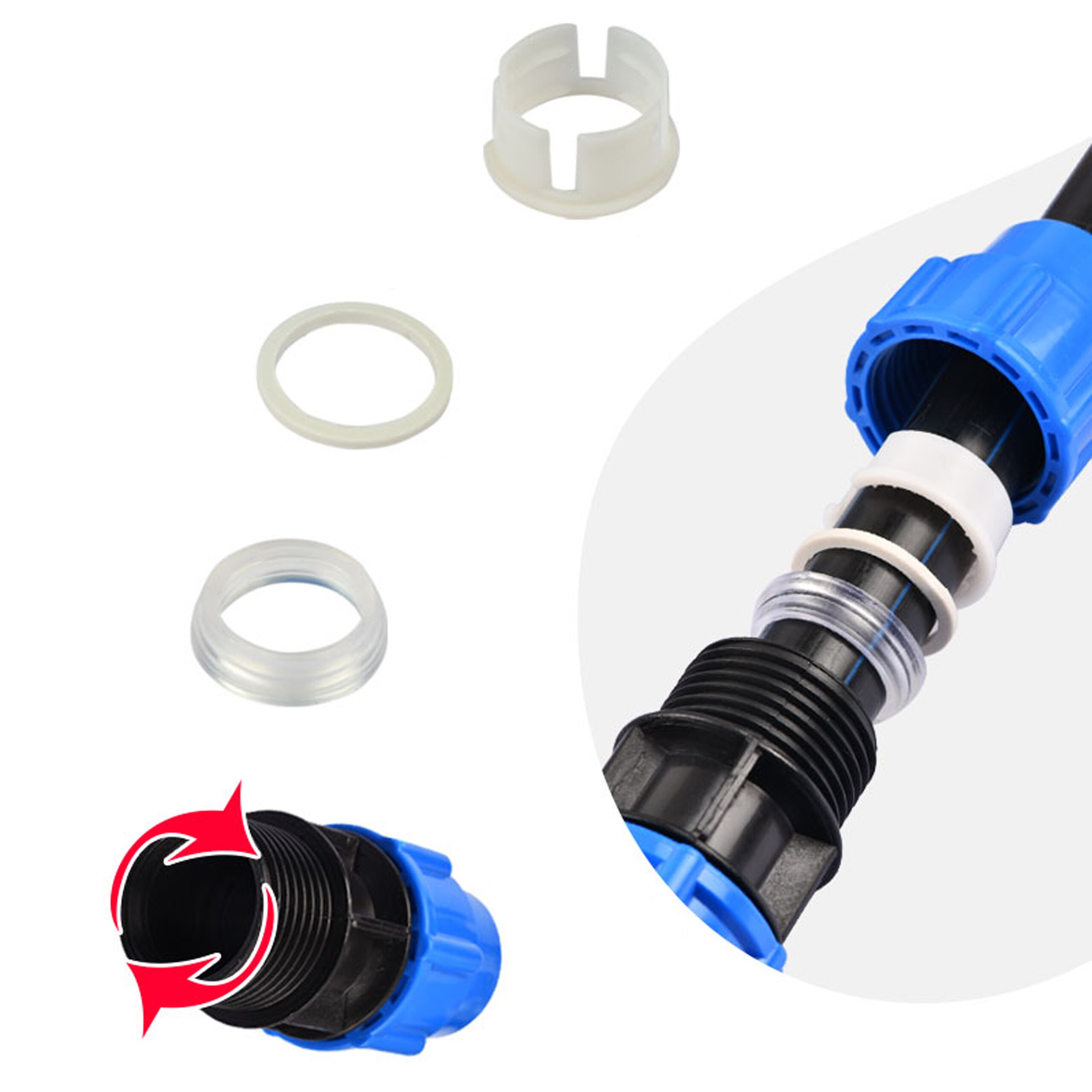 20/25/32/40/50mm PVC PE tubo grifo divisor de agua conector de válvula rápida de plástico jardín agricultura riego accesorios de tubería de agua