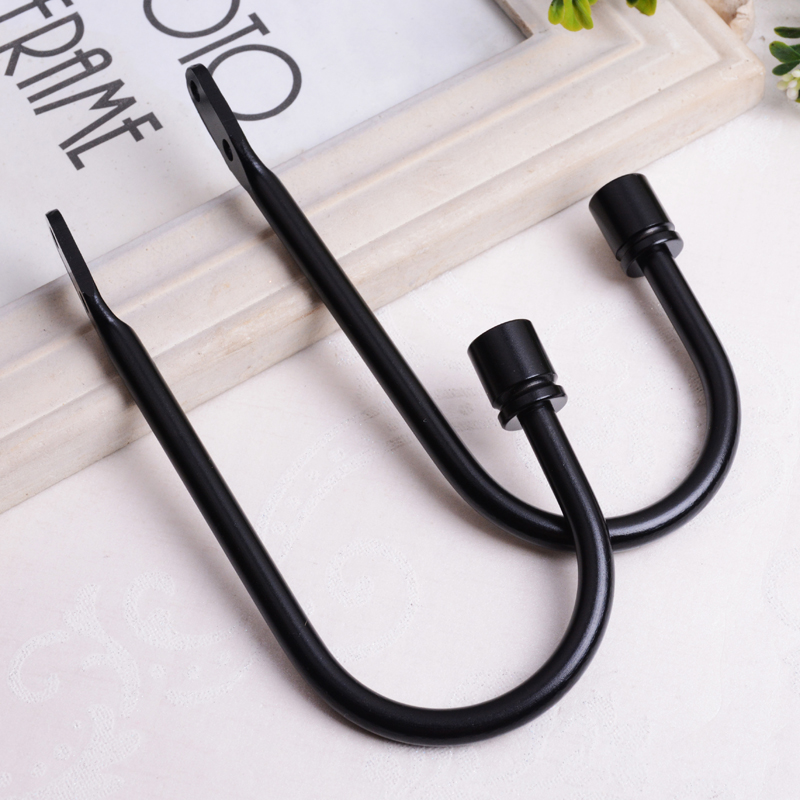 2Pcs Curtain Holdbacks Curtain Hooks U Shaped Hook Wall Mounted Tassel Curtain Tieback Hook Drapery Tieback Curtain Accessories: Yellow