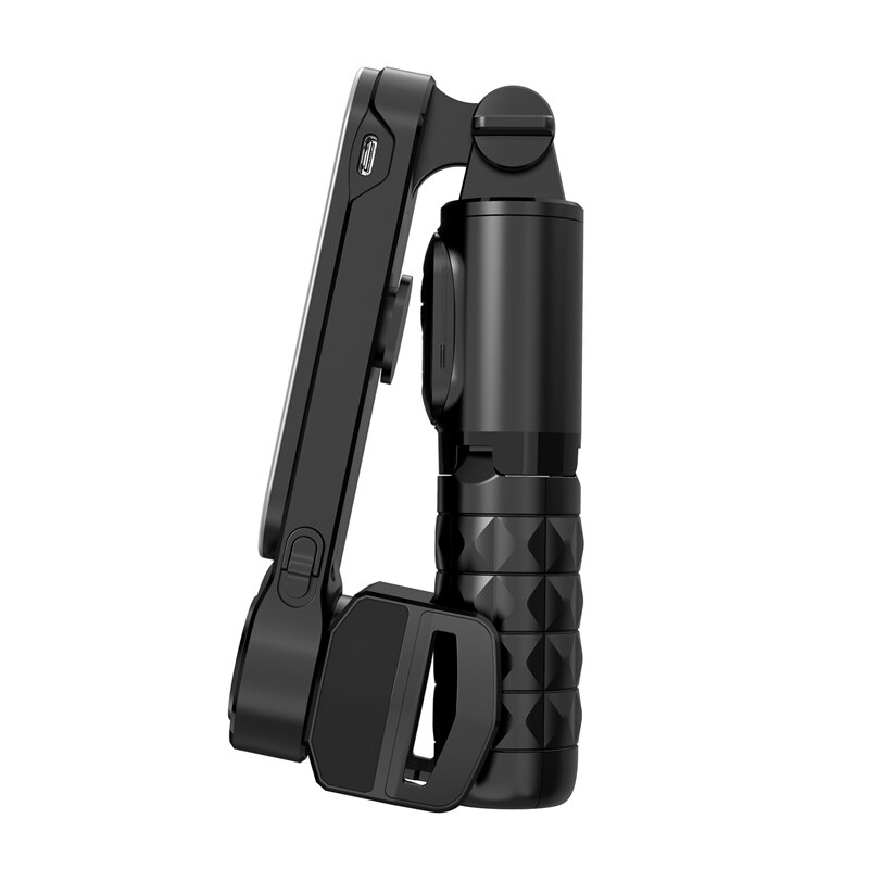 Kabelloser bluetooth-selfie-stick-stabilisator, faltbares mini-stativ mit abnehmbarem aufhelllicht für ios und android