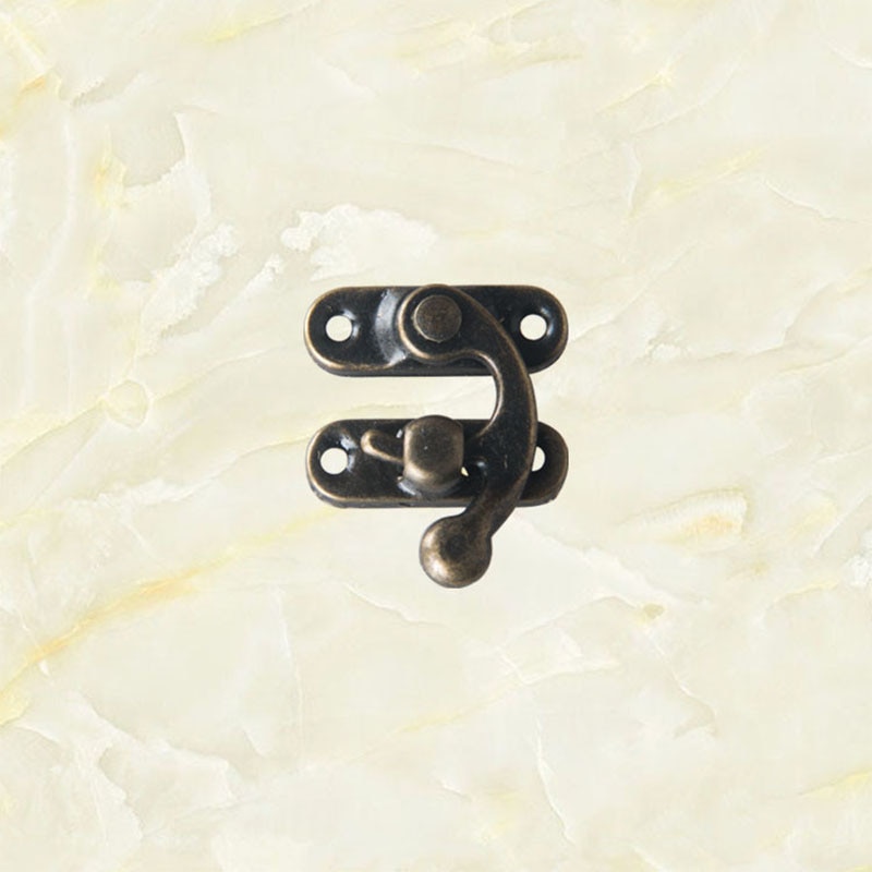 Antik metal lås små møbler hardware 5 stk / lot populære dekorative hasper horn låse med skruer smykkeskrin hængelås