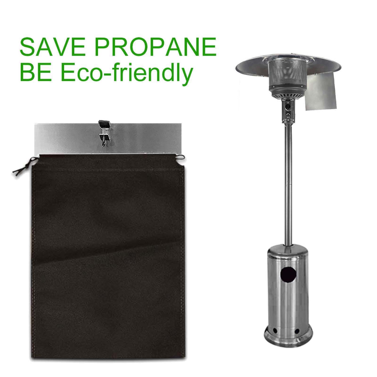 Estufa para terraza exterior, Reflector de enfoque térmico de propano, calefactor de terraza y bolsa de almacenamiento para almacenamiento, calefacción conveniente, familia #35