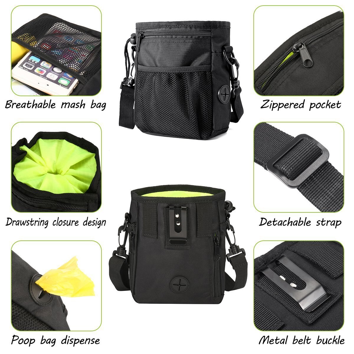 Kordelzug Tasche Hund Beutel gehen Lebensmittel Behandeln Snack Tasche Anti-Köder Taschen Taille Lagerung Halten Hund Ausbildung Werkzeug PWB004