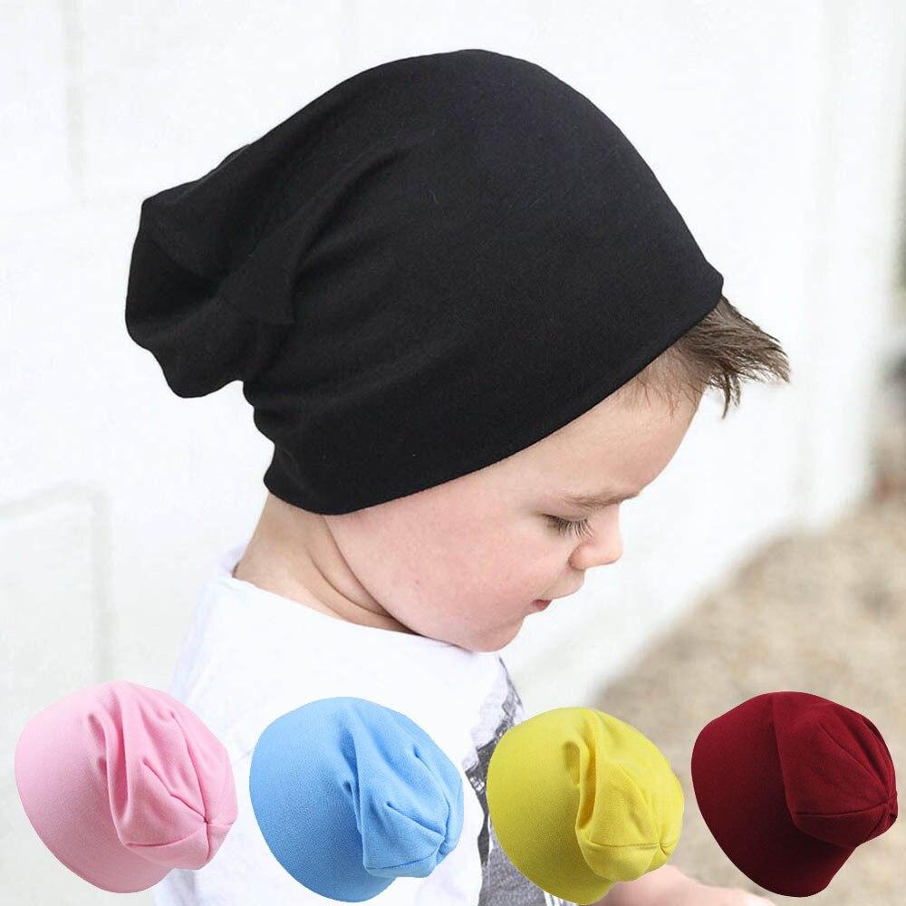 Chapéu para crianças, cores sólidas, boné de algodão para bebês recém-nascidos, chapéu infantil