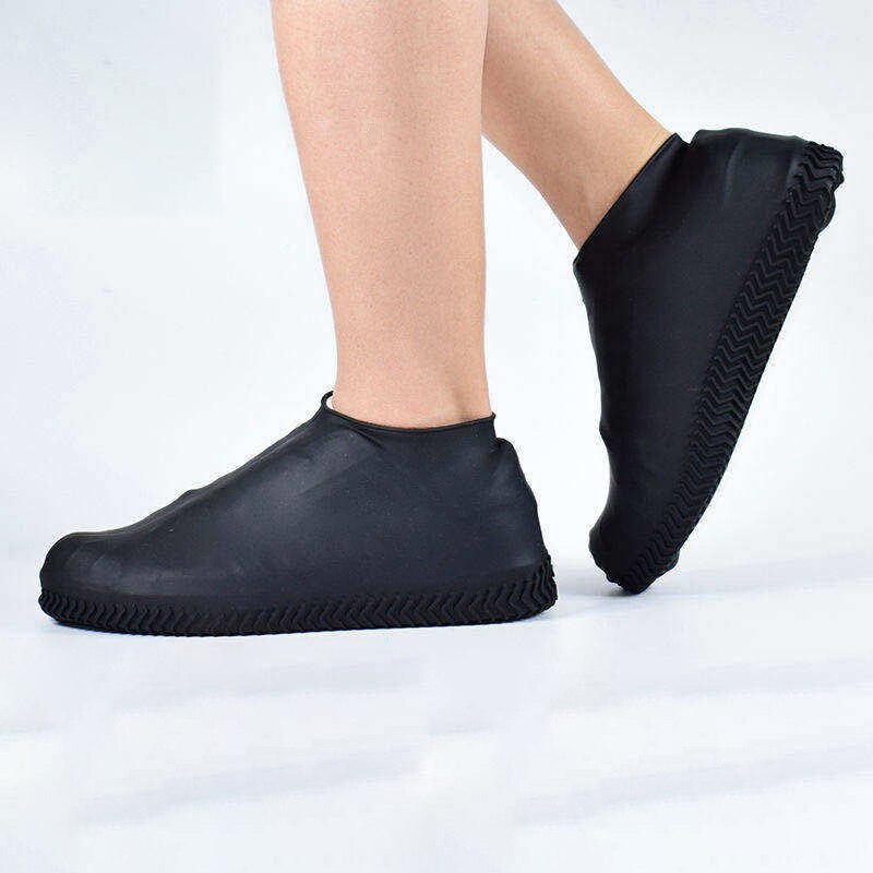 Silicone Rain Boots Cover Waterproof Cotton Pad Non-Slip Wear-Resistant Outdoor Pocket Shoe Cover
