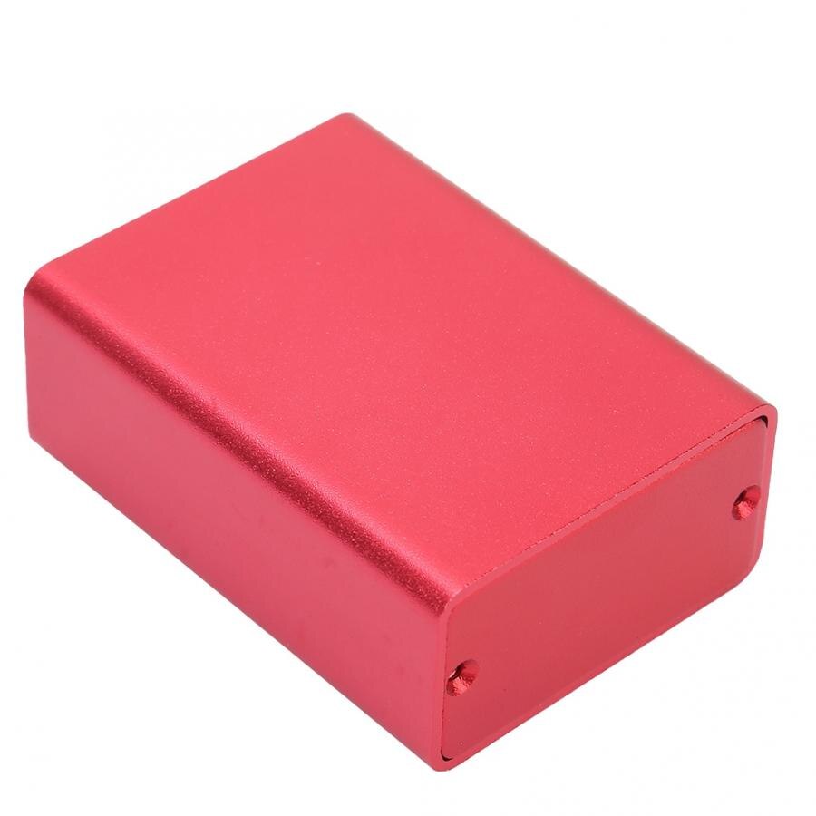 Junction Box Housing DIY Electronic Project Enclosure Case Aluminum Cooling Box Circuit Board Instrument Red 23*44*60mm