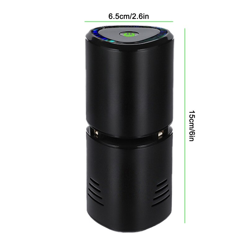 Travel-Sized Car Air Cleaner Personal Negative Ion Air Purifier Car Deodorizer for Removing Smoke, Pet Dander, Odors