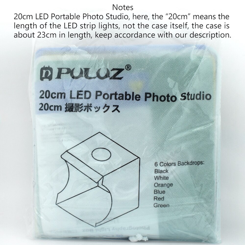 Folding Lightbox Photography 20*20 Photo Studio Softbox Panel LED Light Soft Box Photo Background Kit Light box for DSLR Camera