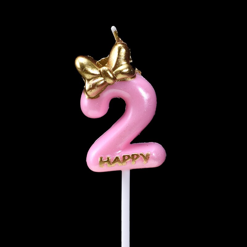 Cakelove bolos de 0 a 9 números, vela para festa de aniversário, itens para bolo, números de bolo, aniversário, festa de idade decorações: Pink 2