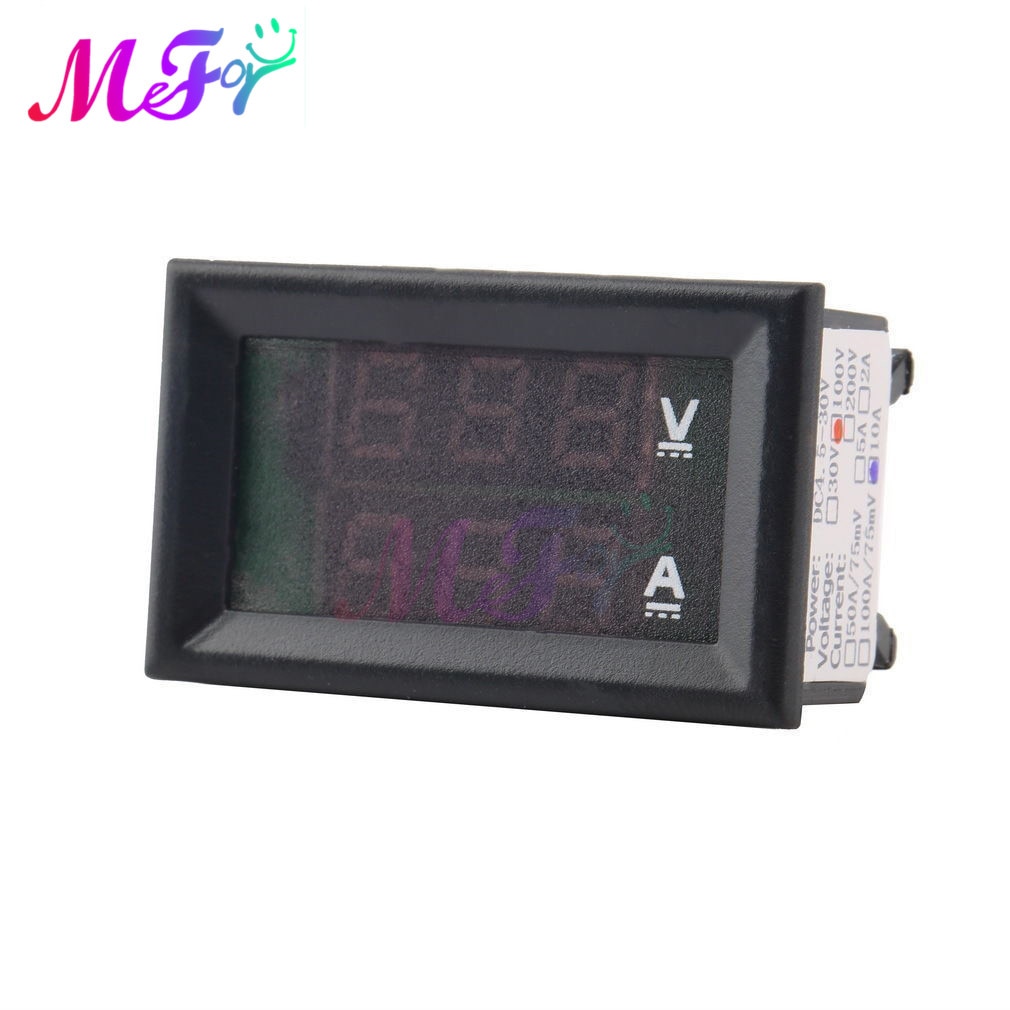 1 para woltomierz DC + 70mv bocznik DC 100V 100A woltomierz amperomierz niebieski + czerwony doprowadziło wzmacniacz podwójny cyfrowy miernik napięcia z 2Szpilka kabel