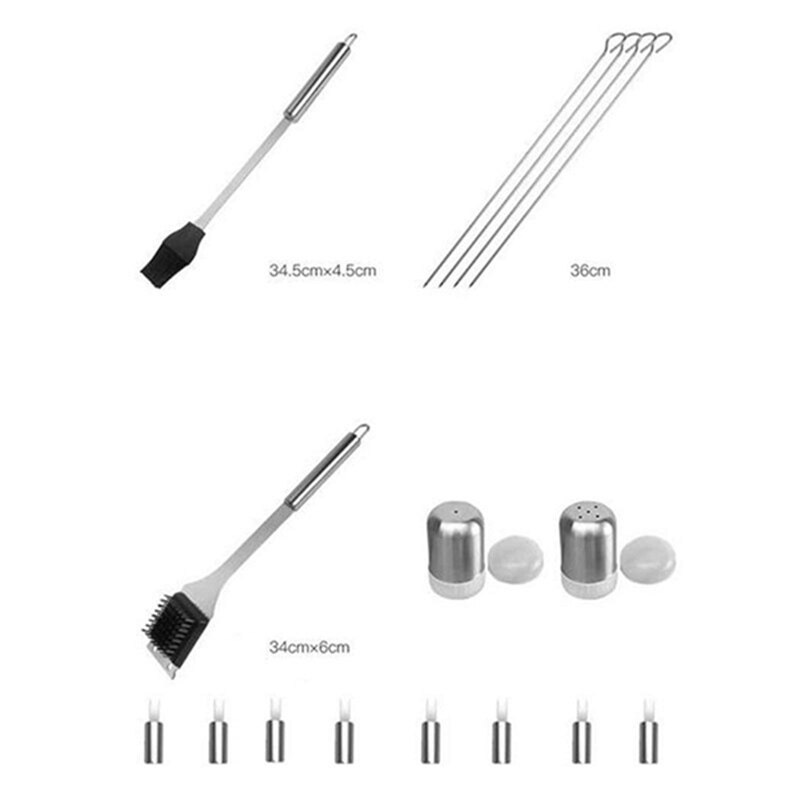 21 Pcs Grilling Accessories Grill Tools Set, Stainless Steel Barbecue Tool Set, BBQ Tools Cooking Accessories Kit