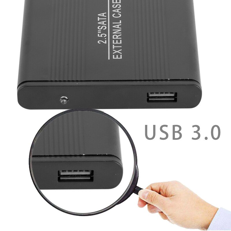 1Pc Aluminium Metal Externe Hdd Caddy 2.5 Inch Sata Externe Behuizing Usb 2.0 Hdd Hard Drive Case