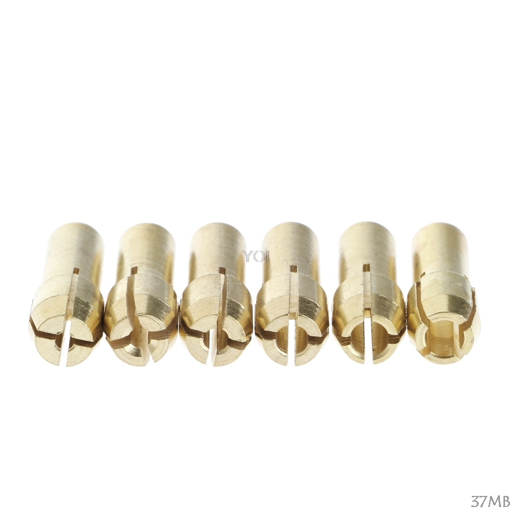 7pcs/lot dremel Brass Collet 1.0/1.6/2.0/2.4/3.0/3.2 +dremel check M8*0.75 Fits Dremel Rotary Tools dremel accessories