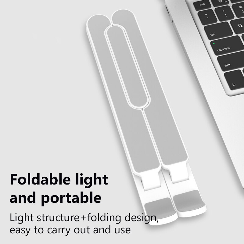 Draagbare laptopstandaard Opvouwbare ondersteuningsbasis Notebookstandaard voor Macbook Pro Lapdesk PC Computer Laptophouder Cooling Pad Riser