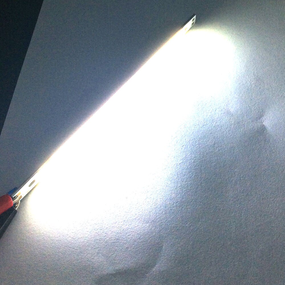 Cooleeon 200 x 10mm dc12v led cob lysstrimmel 20cm x 10w lamper blå grøn rød varm kølig hvid farve led bar lys 200mm x 12v cob pære: Kold hvid
