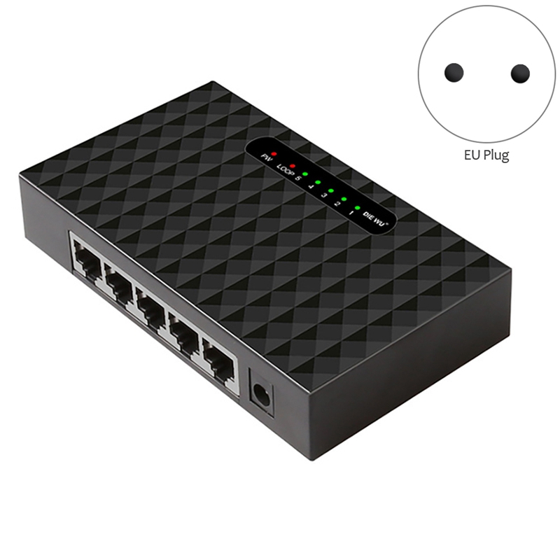 Gigabit sieć przełącznik 5 Port 1000Mbps szybki Ethernet przełącznik Lan Centrum dla gospodarstwo domowe EU wtyczka