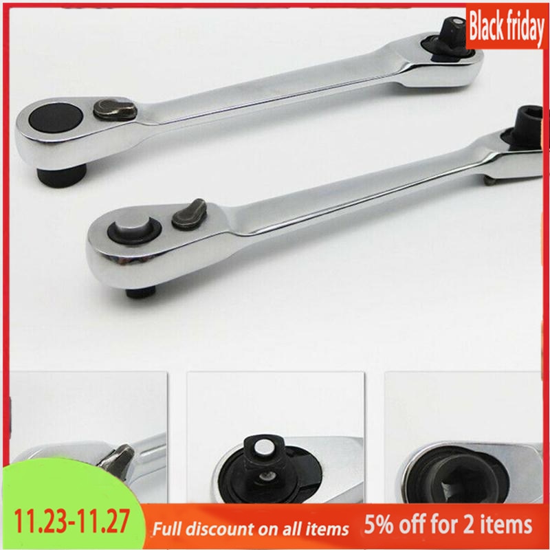 1/4"Mini Ratchet Wrench Batch Head Handle Small Fly Socket Wrench Double-Ended Torque Wrench Spanner Hand Repair Tools