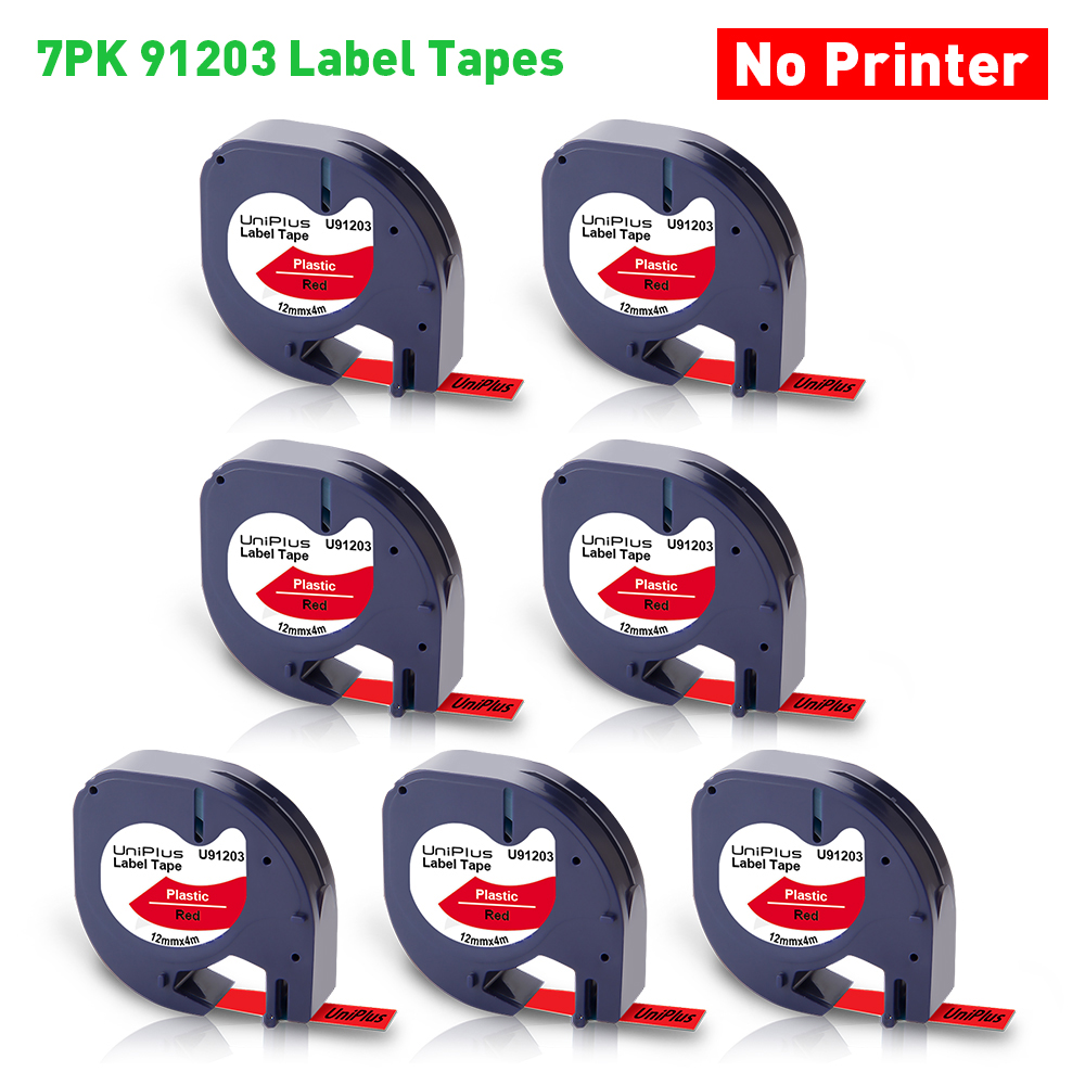 Dymo Labeling Machine Dymo Letratag 100H Dymo LT100H LT-100H Dymo Labeller with 7PK Compatible Dymo Tape 12267 12mm LT Label: 7PK 91203