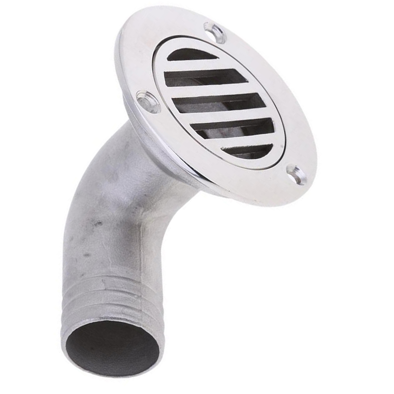 Marine Boat Deck Drain Scupper 38mm Accessories Boat Plumbing 90 degree 316 Stainless Steel Fittings for Fishing Canoe Boat