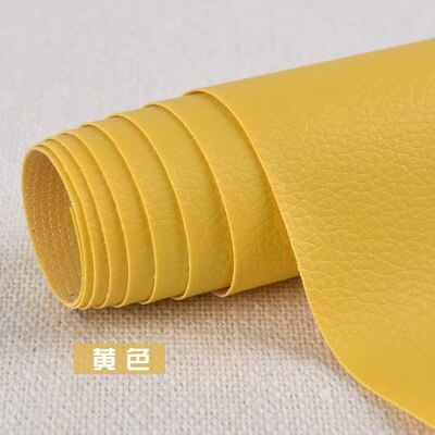 100x137cm Self Adhesive PU Leather Fabric Patch Sofa Repair Patches Stick-on PU Leather Fabrics Stickers Scrapbook Large Size: 100x137 yellow
