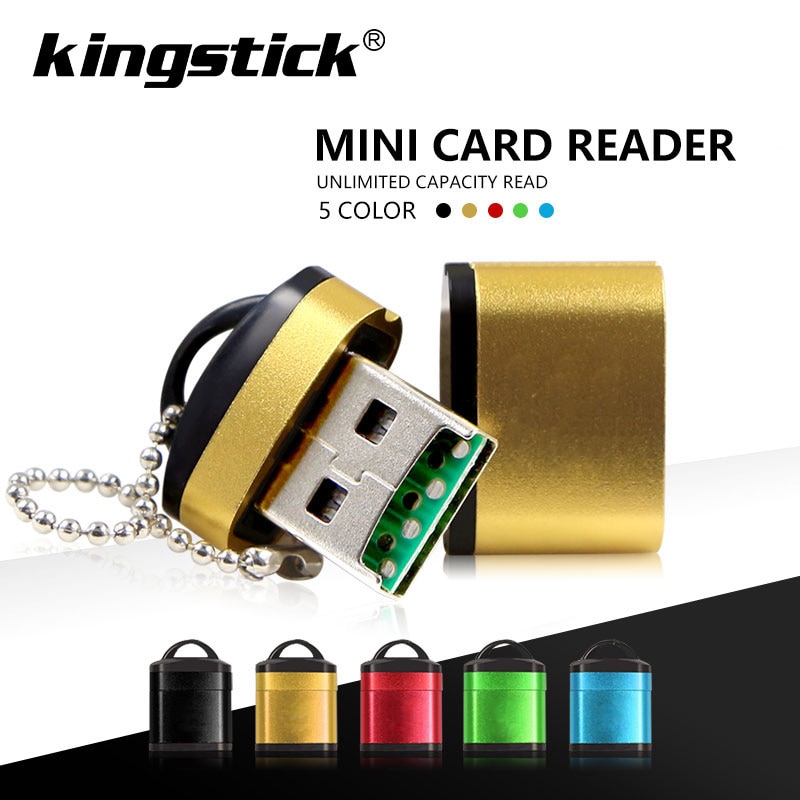 Mini USB 2.0 Card Reader With Plastic Lid Key Chain High Speed Micro SD TF Memory Card For PC Laptop Phone Camera