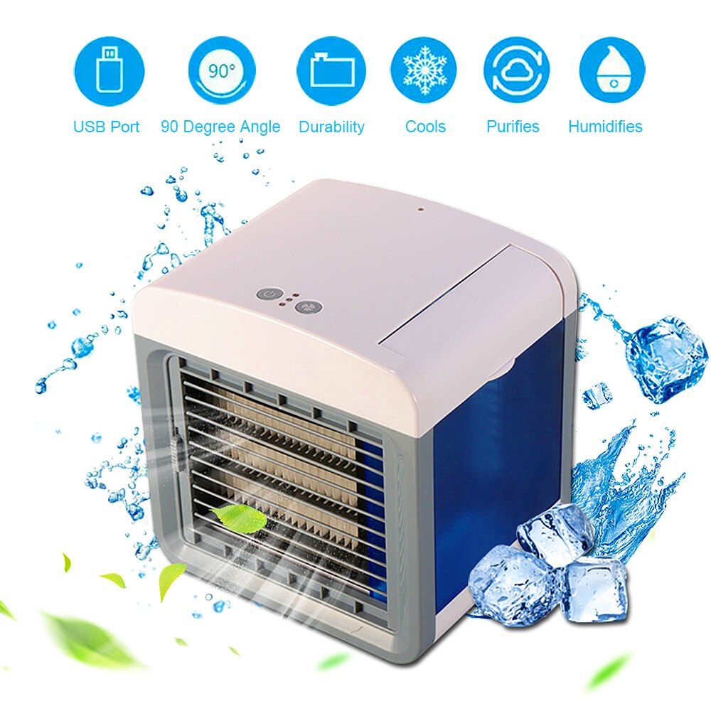 Mini bærbar klimaanlæg luftkøleventilator desktop klimaanlæg luftfugter purifier til kontor hjem værelse luftkøleventilator