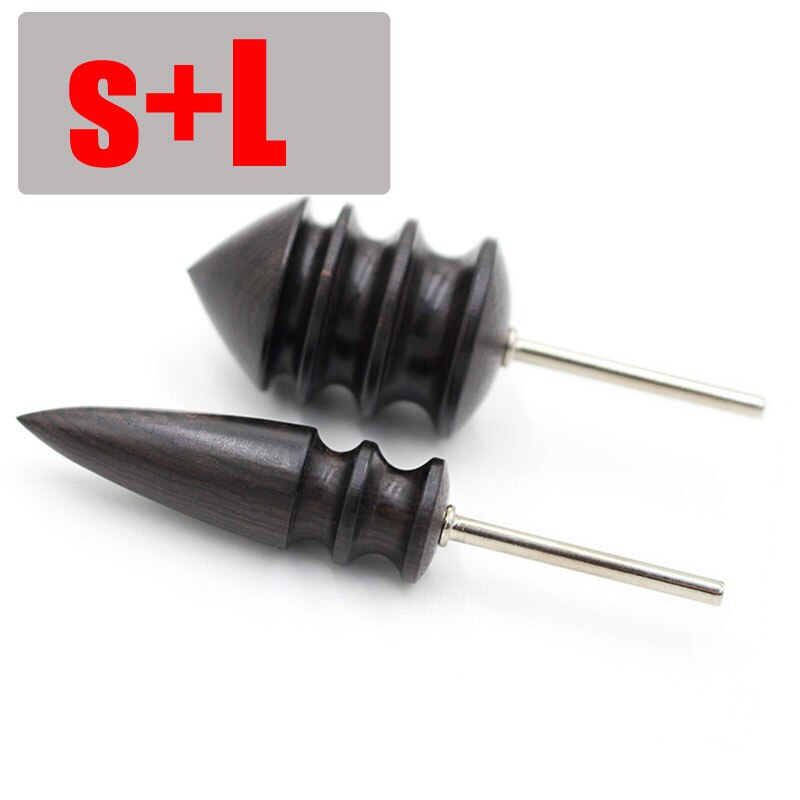 Blackwood Leather Edge Burnisher Leather Polished Grinding Set Wood Edge Slicker Leather Tools Leather Polished Rod: S and L SIZE