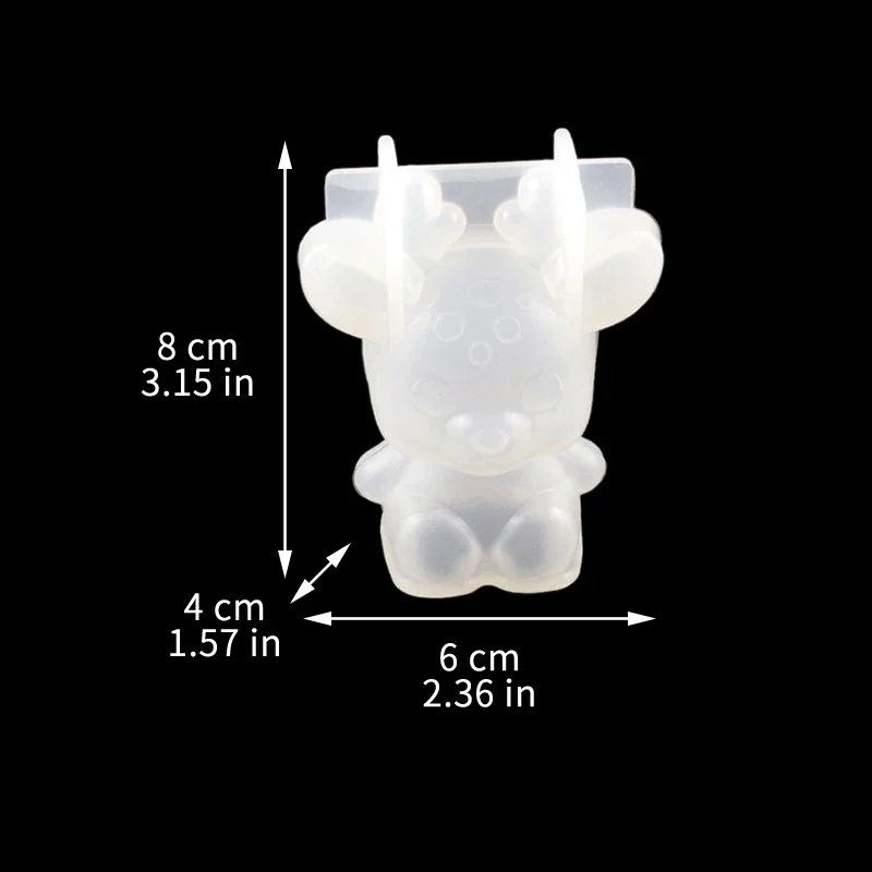 3D Geometric Silicone Unicorn Cat Deer Bear Mold Soap Candle Make Clay Plaster Resin Craft Mould Cake Decor Baking Tool