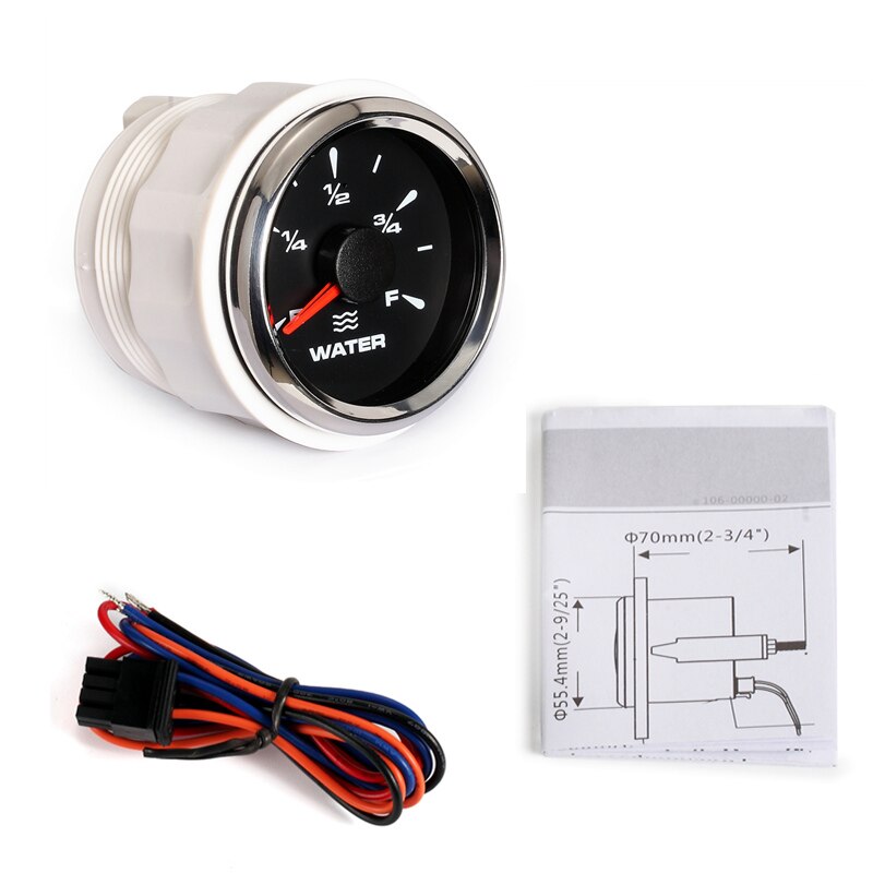 Digital Water Level Gauge Indicator fit Boat Tank Ship Vessel Car Vessel with 7 color Backlight 52mm 9V 32V
