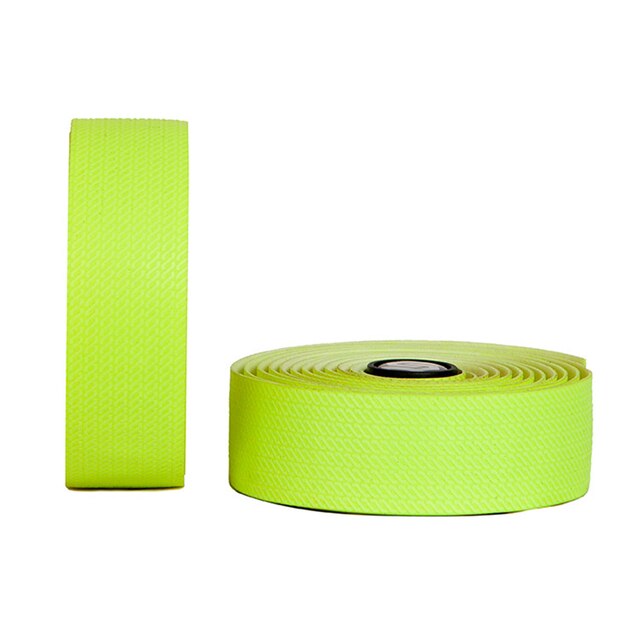 Bicycle Handlebar Tape PU EVA Road Non-Slip Grip Wrap Bike Handlebar Straps With Shock Reducing Foam/2 Bar Plug: yellow