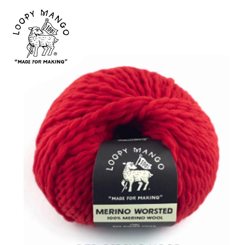Loopy Mango merino worsted Yarn 100% Merino Wool Yarn soft and warm Handknitting Yarn