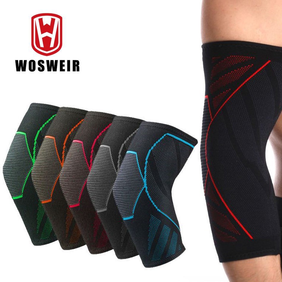 Wosweir 1 Pc Compressie Elleboog Steun Pads Elastische Brace Voor Mannen Vrouwen Basketbal Volleybal Fitness Beschermer Arm Mouwen