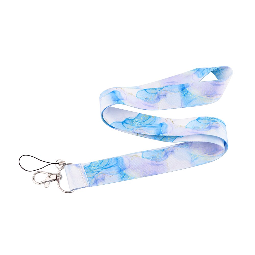 CB608 Marble Printing Neck Strap Keychain Lanyard For Keys Women ID Badge Holder Keycord DIY Hanging Rope Cell Phone Accessories: 7
