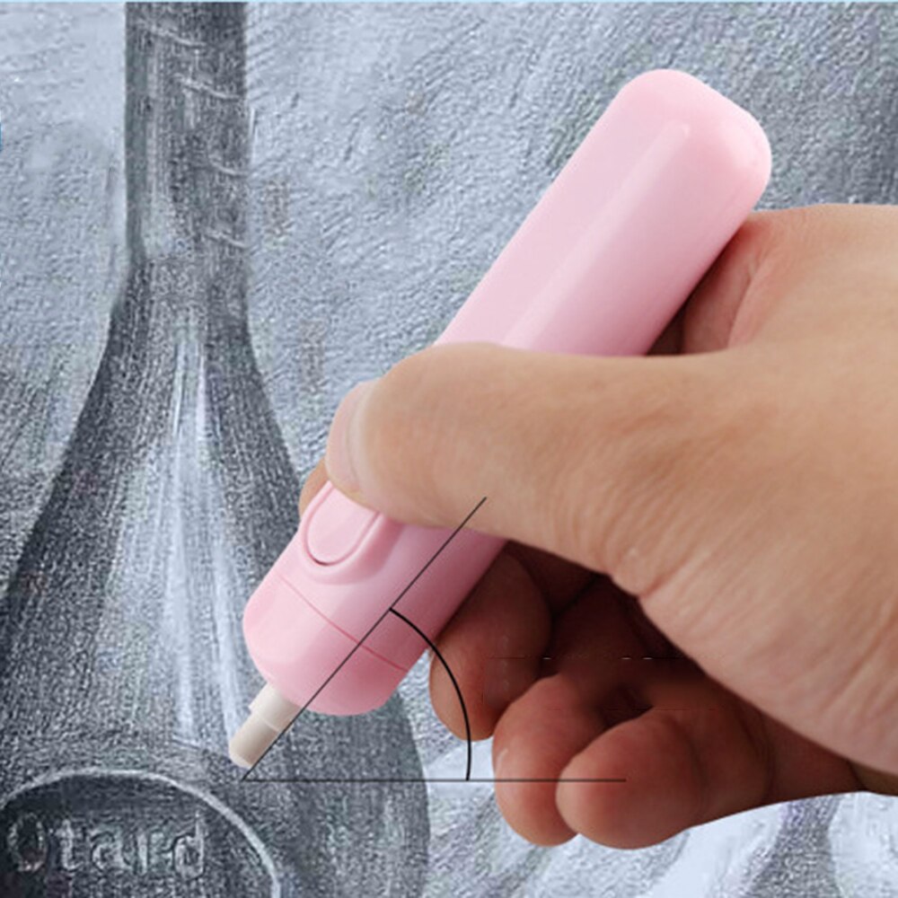 Elektrische Roterende Gum arbeidsbesparende Schoon Automatische Gum Schets Tekening Gum Mechanische Rubber Art Elektronische Potlood Gum