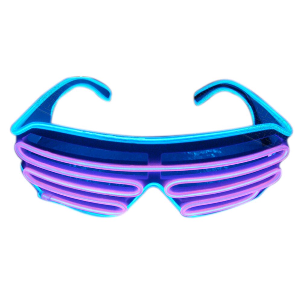 LED Sunglasses Flashing EL Wire Luminous Light Up Neon Glasses Costumes Party Decorative Lighting Activing Props Y: 1