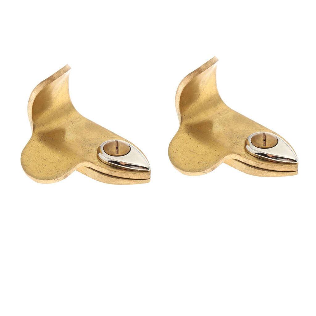 Piezas de gancho de pulgar de saxofón Alto/Soprano/Tenor, piezas de bricolaje doradas, 2 piezas