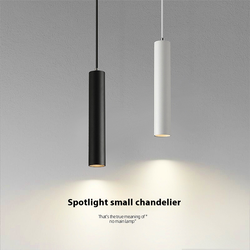 Petite Suspension LED Réglable à Tête Unique, Luminaire Droit, Idéal pour une Chambre à Coucher, une Réception, une Fenêtre ou un Restaurant, 7W