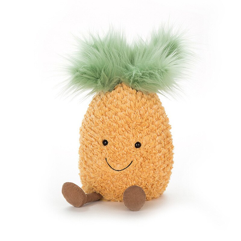 Joli coussin en peluche pour fille, fraise, ananas, fruits, légumes, nourriture, anti-stress, doux, passe-temps, jouet pour enfants