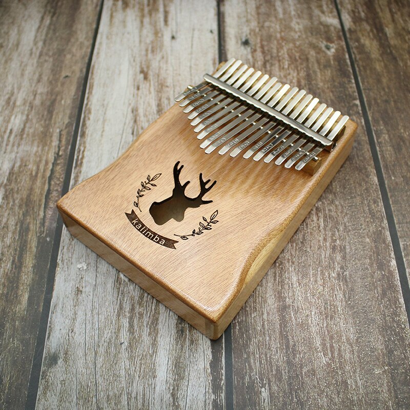 Type 17 Key Kalimba African Solid Pine Mahogany Thumb Finger Piano Sanza Mbira Calimba: Default Title