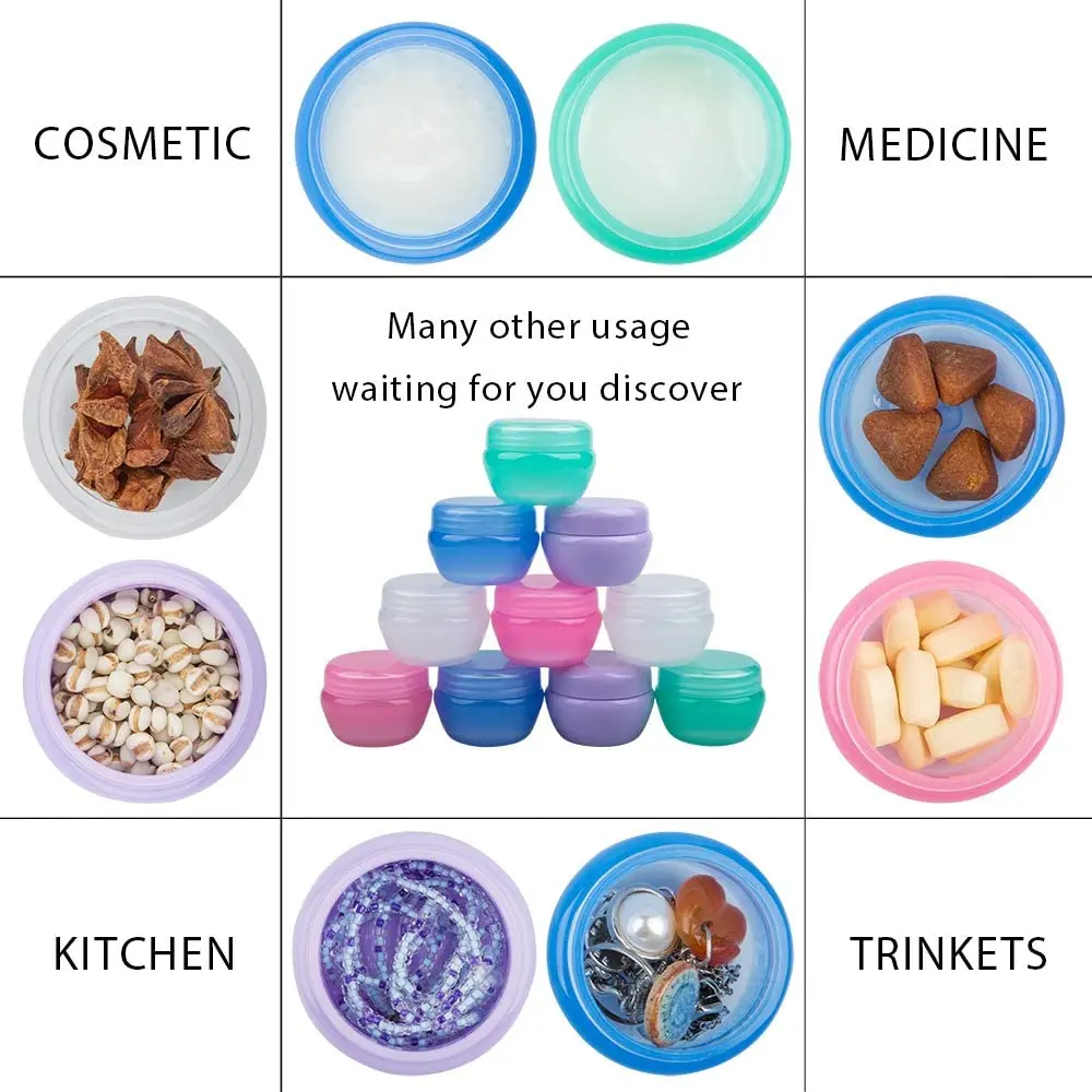 20 pz 5g 10g 20g 30g Vasetti Vuoti Campione Vaso Cosmetico Vasi Per Trucco con Coperchio Interno Crema Per Il Viso In Plastica Campione Contenitori Da Viaggio
